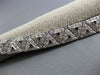 ESTATE WIDE 2.76CT DIAMOND 18K WHITE GOLD 3D TRIANGULAR FILIGREE TENNIS BRACELET