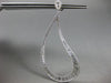 MASSIVE 6.4CT ROUND & BAGUETTE DIAMOND 18K WHITE GOLD TEAR DROP HANGING EARRINGS