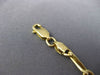 ESTATE 18KT YELLOW GOLD 3D FIGARO LINK WOMANS BRACELET 3.5mm WIDE #ELV59
