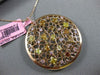 ESTATE LARGE 2.46CT FANCY COLOR DIAMOND 18KT ROSE GOLD CIRCULAR FLOATING PENDANT