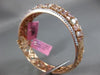 ESTATE LARGE 15.97CT MULTI COLOR DIAMOND 18K ROSE GOLD MULTI ROW BANGLE BRACELET