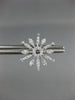 ESTATE LARGE .38CT DIAMOND 14KT WHITE GOLD 3D FLOWER SNOW FLAKE STUD EARRINGS