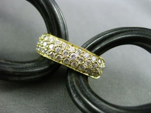 ESTATE MASSIVE 1.80CT DIAMOND 18K YELLOW GOLD 3D HANDCRAFTED BLACK WOOD BRACELET