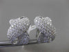ESTATE MASSIVE 5.69CT DIAMOND 18KT WHITE GOLD 3D X LOVE CLIP ON EARRINGS UNIQUE