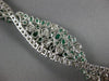 ESTATE EXTRA LARGE 24.58CT DIAMOND & AAA EMERALD 18KT WHITE GOLD TENNIS BRACELET