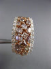 ESTATE LARGE 5.66CT DIAMOND 18KT WHITE & ROSE GOLD MULTI SHAPE CLIP ON EARRINGS