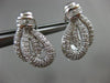 ESTATE WIDE 1.52CT DIAMOND 18KT WHITE GOLD 3D LOVE KNOT CLIP ON HANGING EARRINGS