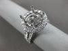 ESTATE EXTRA LARGE 1.45CT DIAMOND 14K WHITE GOLD 3D SEMI MOUNT ENGAGEMENT RING
