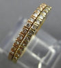 ESTATE .36CT DIAMOND 18KT YELLOW & ROSE GOLD SEMI ETERNITY DOUBLE STACKABLE RING