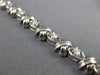 ANTIQUE 1.15CT ROUND CUT DIAMOND 14K WHITE GOLD CLASSIC CROSSOVER BRACELET #3150