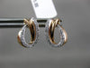 ESTATE .25CT DIAMOND 14KT ROSE GOLD 3D PAVE CLASSIC LOVE KNOT CLIP ON EARRINGS