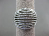 ESTATE LARGE 1.0CT DIAMOND 14KT WHITE GOLD 3D MULTI ROW CLASSIC ANNIVERSARY RING