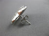 ESTATE 1.70CT DIAMOND 14KT WHITE GOLD 3D PAVE HEART SHAPE LOVE EARRINGS #21492