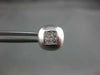 ESTATE .36CT PRINCESS DIAMOND 14KT WHITE GOLD 3D SQUARE INVISIBLE EARRINGS #7763