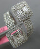 ESTATE LARGE 1.20CT DIAMOND 18KT WHITE GOLD 3D CLUSTER CRISS CROSS LOVE RING