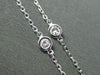 ESTATE .72CT DIAMOND 14KT WHITE GOLD 3D DOUBLE SIDED BY THE YARD NECKLACE 4mm