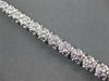 ESTATE WIDE 1.41CT DIAMOND 14KT WHITE GOLD ETOILE FILIGREE ROPE TENNIS BRACELET