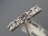 ESTATE 3.40CT PRINCESS DIAMOND PLATINUM GOLD 3D ETERNITY ANNIVERSARY RING #17289