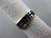 ESTATE .79CT AAA PRINCESS CUT SAPPHIRE 14KT YELLOW GOLD DOUBLE ROW RING #19340