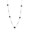 ESTATE .80CT DIAMOND & TAHITIAN PEARL 14K WHITE GOLD FLOWER BY THE YARD NECKLACE