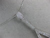 ESTATE LARGE 1.60CT DIAMOND 18K WHITE GOLD 3D CLASSIC TEAR DROP FLOATING PENDANT