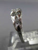 ANTIQUE .35CT DIAMOND 18K WHITE GOLD CLASSIC OPEN FILIGREE ENGAGEMENT RING #9104