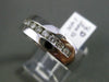 ESTATE WIDE .33CT DIAMOND 14KT WHITE GOLD 3D CHANNEL WEDDING ANNIVERSARY RING