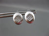 ESTATE .40CT OVAL PRINCESS DIAMOND 14KT WHITE GOLD EARRINGS SIMPLY AMAZING #7768