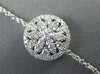 ESTATE WIDE .35CT DIAMOND 18KT WHITE GOLD CLASSIC OPEN FILIGREE FLOWER BRACELET