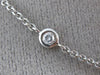 ESTATE EXTRA LARGE 1.30CT DIAMOND 14KT WHITE GOLD 15 STONE BY THE YARD NECKLACE