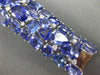 ESTATE EXTRA LARGE 113.88CT DIAMOND & AAA TANZANITE 18KT WHITE GOLD 3D BRACELET