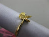 ESTATE .19CT WHITE & FANCY YELLOW DIAMOND 18KT 2 TONE GOLD 3D BUTTERFLY FUN RING