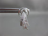 ESTATE .50CT DIAMOND 14K WHITE GOLD MULTI ROW LOVE KNOT CLIP ON HANGING EARRINGS