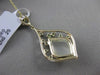 ESTATE 3.13CT DIAMOND & EMERALD & AGATE 14K YELLOW GOLD 3D FLOATING PENDANT