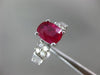 ESTATE 2.61CT DIAMOND & AAA RUBY 14KT WHITE GOLD CLASSIC ENGAGEMENT RING #26287