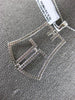 ESTATE LARGE .58CT DIAMOND 18KT WHITE GOLD 3D BELL FLOATING FUN PENDANT