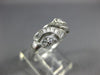 ESTATE .60CT DIAMOND 14KT WHITE GOLD 3D CLASSIC SWIRL ANNIVERSARY RING #26569