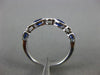 ESTATE .98CT DIAMOND & AAA SAPPHIRE 14KT WHITE GOLD 3D WEDDING ANNIVERSARY RING
