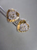 ESTATE 15.37CTW DIAMOND & YELLOW TOPAZ 14K WHITE GOLD FLOWER CLIP EARRINGS !!!
