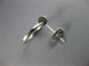 ESTATE .62CT DIAMOND 18KT WHITE GOLD 3D SIDEWAYS ROUND NAIL FUN HOOP EARRINGS
