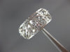 ANTIQUE .42CT DIAMOND 14KT WHITE GOLD 3D FLOWER FILIGREE ETERNITY RING #22243