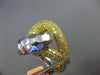 ESTATE EXTRA LARGE 2.48CT FANCY YELLOW DIAMOND 18K 2 TONE GOLD 3D LOVE KNOT RING