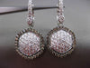 ESTATE LARGE 2.26CT WHITE & YELLOW DIAMOND 18KT WHITE GOLD FILIGREE EARRINGS