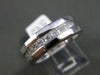 ESTATE WIDE .79CT DIAMOND PRINCESS 14KT WHITE GOLD 3D WEDDING ANNIVERSARY RING