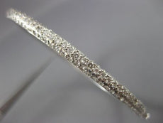 ANTIQUE 2.20CT DIAMOND 18KT WHITE GOLD PAVE SEMI ETERNITY BANGLE BRACELET #9328