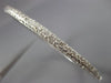 ANTIQUE 2.20CT DIAMOND 18KT WHITE GOLD PAVE SEMI ETERNITY BANGLE BRACELET #9328