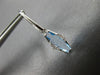 ESTATE 1.41CT DIAMOND & AAA BLUE TOPAZ 14K WHITE GOLD TRAPEZOID HANGING EARRINGS