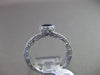 ESTATE .97CT DIAMOND & AAA SAPPHIRE 18KT WHITE GOLD 3D SOLITAIRE ENGAGEMENT RING
