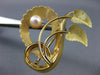 ANTIQUE AAA SOUTH SEA PEARL 18KT ROSE & YELLOW GOLD LEAF HEART PIN BROOCH #23698