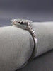 ESTATE .15CT ROUND DIAMOND 14KT WHITE GOLD 3D OPEN PEACE SIGN FRIENDSHIP RING